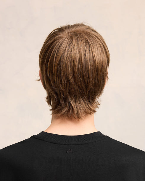 AMI PARIS Black Cotton Ami de Coeur T-Shirt Unisex Apparel